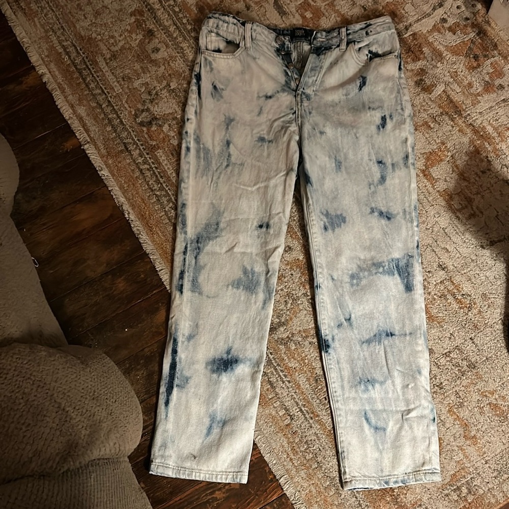 Size 26 dad jeans tie-dye colors